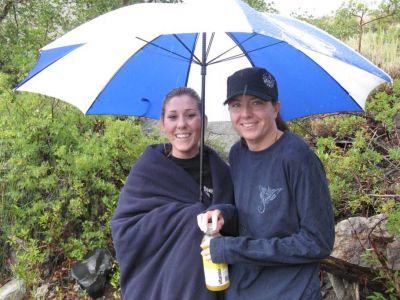 Convict lake in the rain
