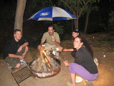Smores in the rain
