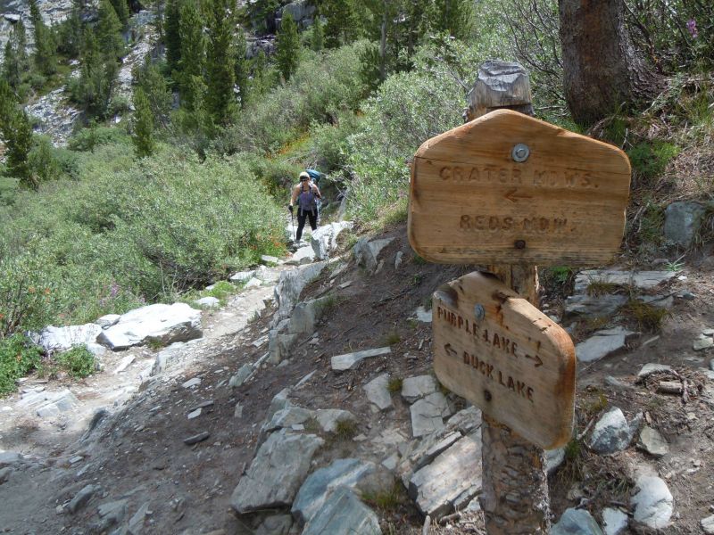 JMT/ PCT junction below duck lake
