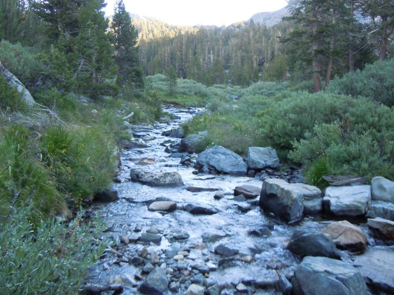 View up Duck creek. Notice the Sun shining...that wouldn't last
