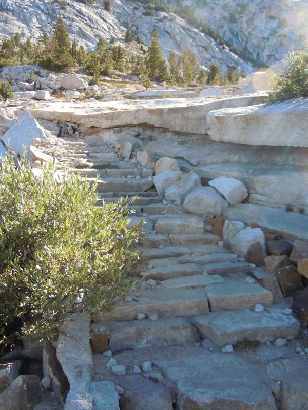Stone steps leading up to silver pass
