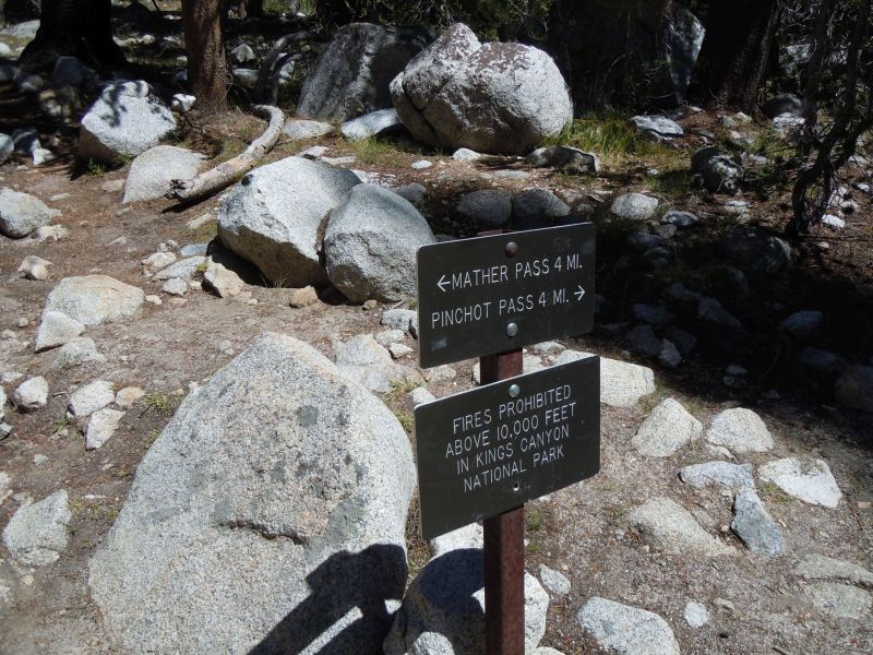 Sign at the north fork Kings river 
